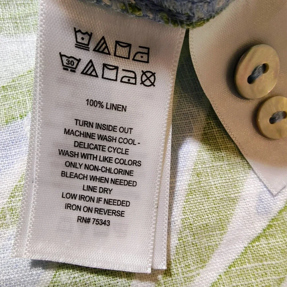 Sigrid Olsen Women's Large Long Sleeve Button-down Blouse - Picture 9 of 9